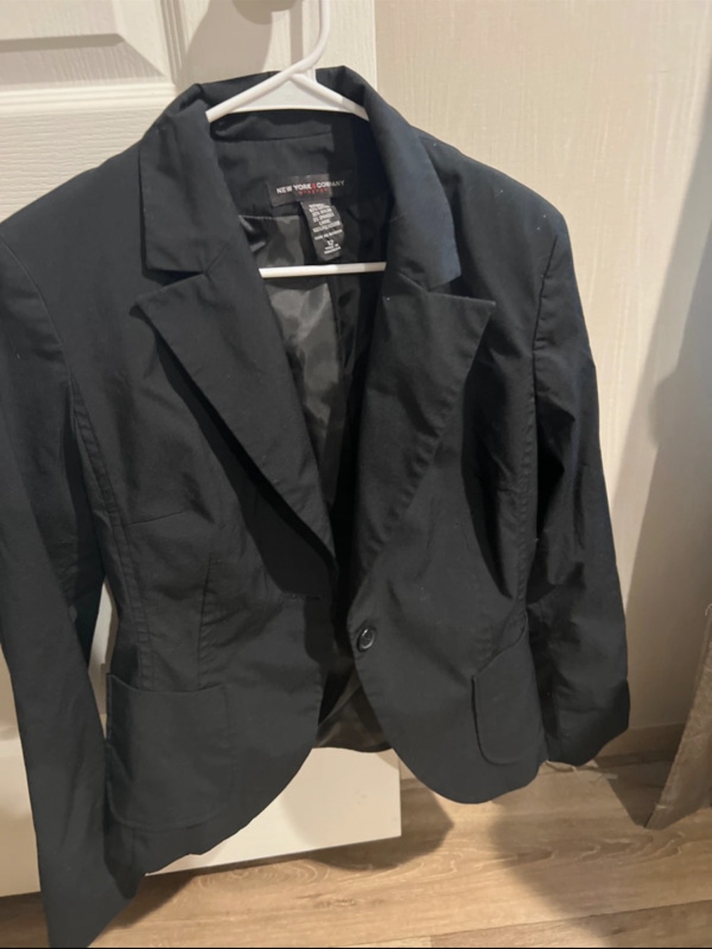 New York & Company Black Single-Button Blazer